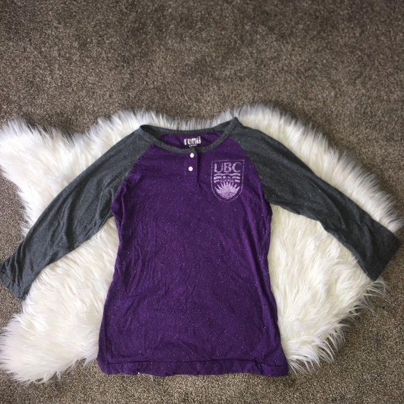 UBC Heathered/Speckled Henley Shirt Size M - Picture 2 of 4